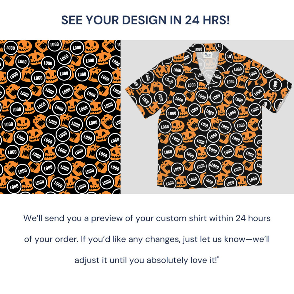 Halloween Scary Pumpkin Custom Logo Hawaiian Shirt