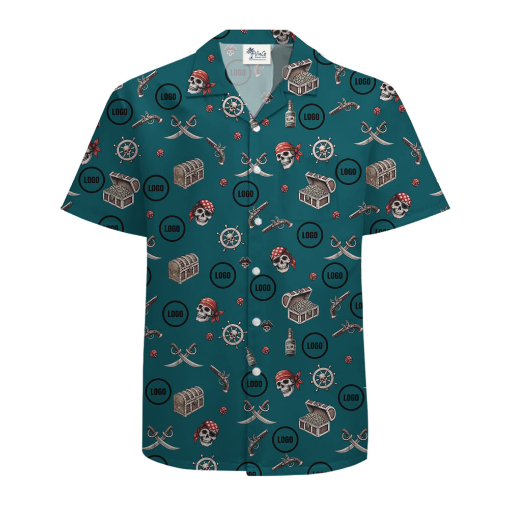 [Live Preview] Custom Logo Treasure Voyage Halloween Hawaiian Shirt