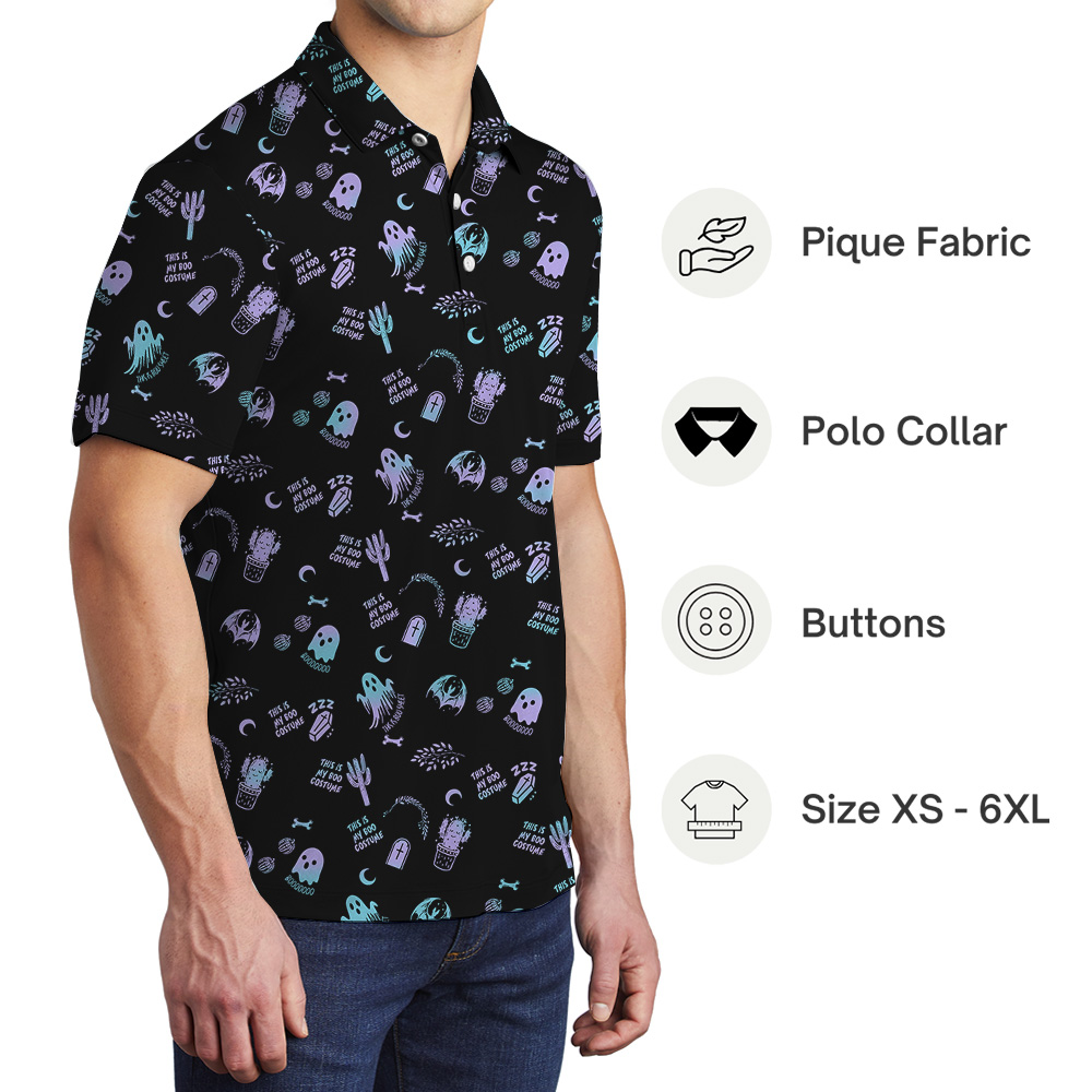 Specter Pattern Halloween Polo Shirt