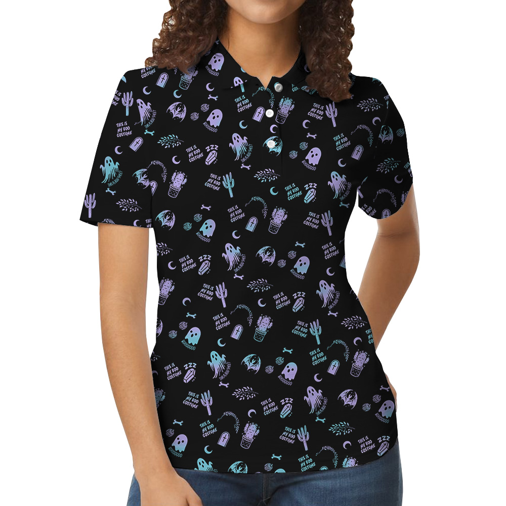 Specter Pattern Halloween Polo Shirt