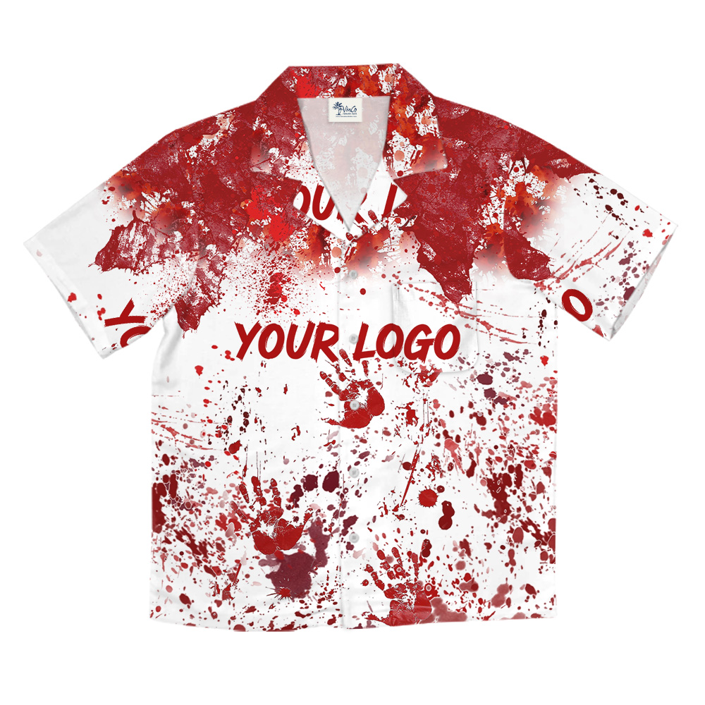 Bloody Mayhem Custom Logo Halloween Hawaiian Shirt