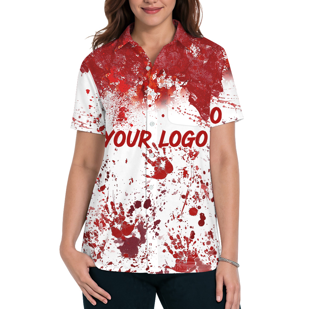 Bloody Mayhem Custom Logo Halloween Hawaiian Shirt