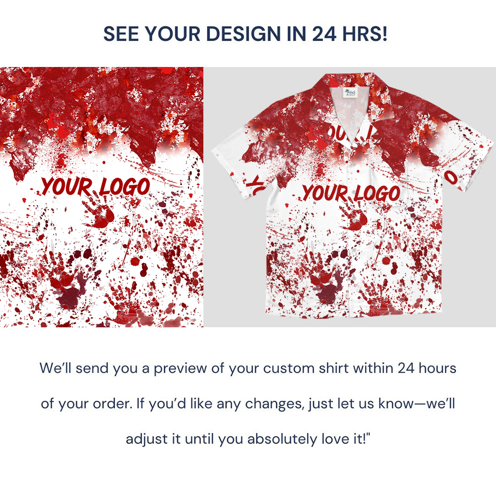 Bloody Mayhem Custom Logo Halloween Hawaiian Shirt