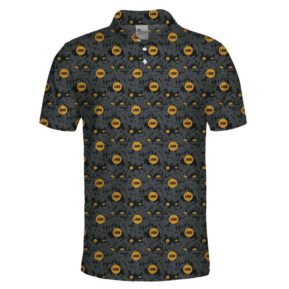 [Live Preview] Horror Yellow Eyes Polo Shirt With Custom Logo