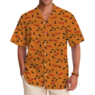 [Live Preview] Custom Company Logo Hawaiian Shirt Theme Halloween