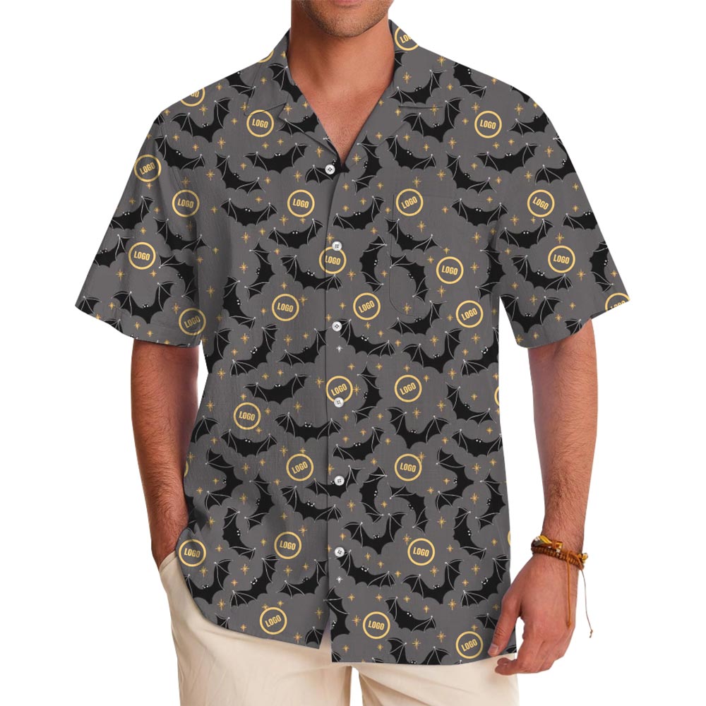 [Live Preview] Custom Logo Halloween Hawaiian Shirt - variant image 1
