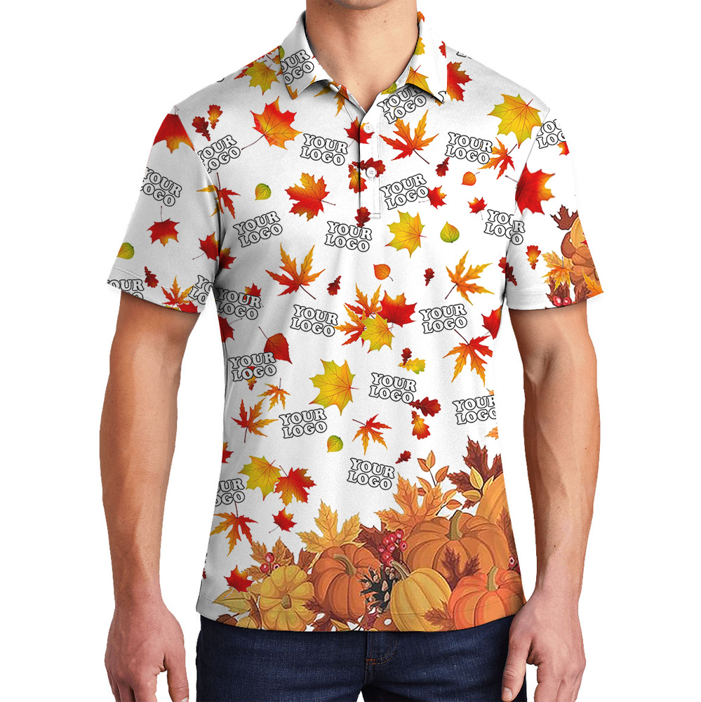 Custom Logo Thanksgiving Harvest Theme Polo Shirt - variant image 1