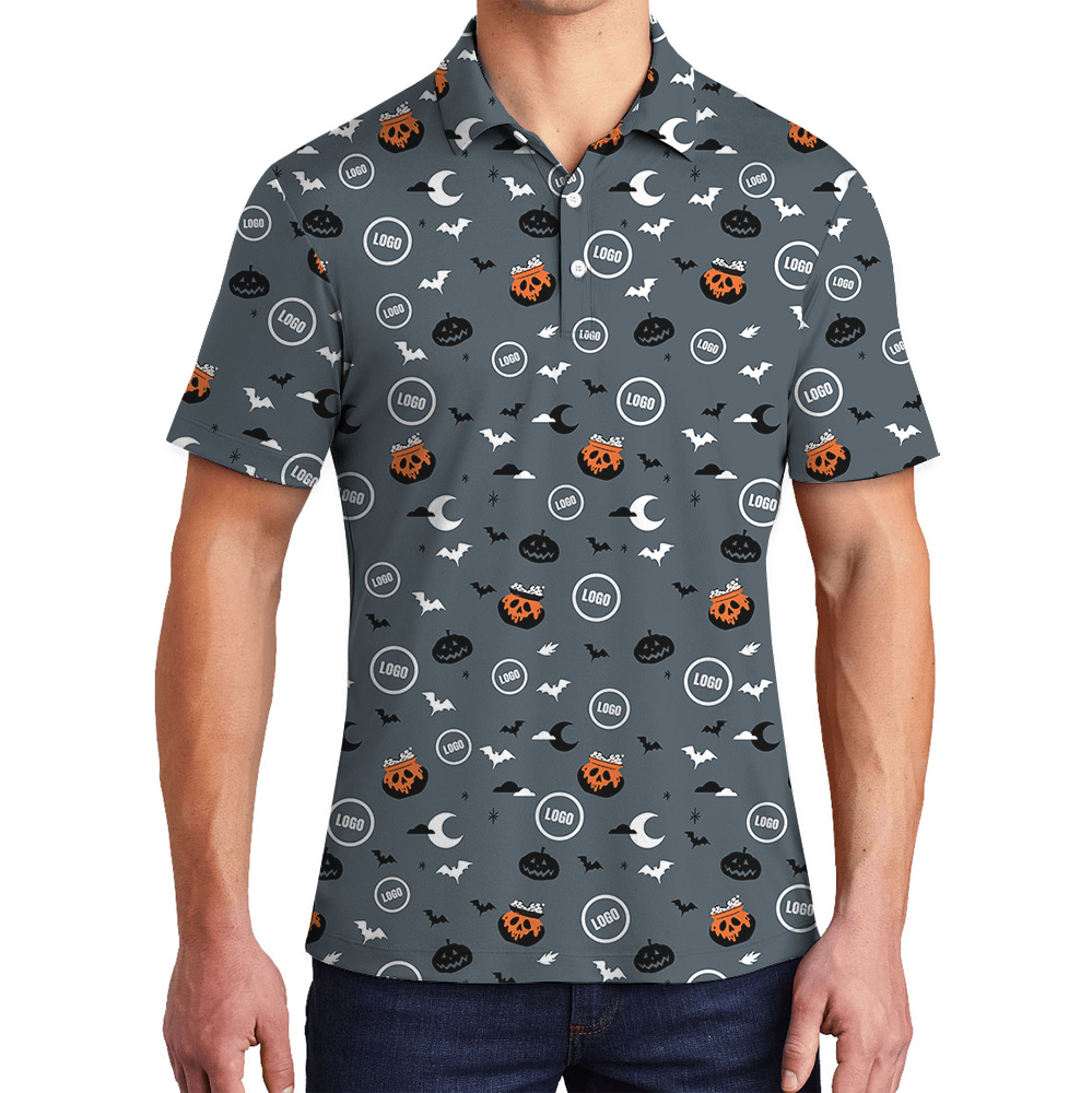 Cool Halloween Night Custom Logo Polo Shirt - variant image 1