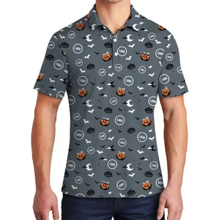 Cool Halloween Night Custom Logo Polo Shirt