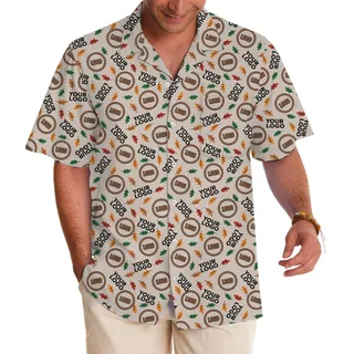 Multi Custom Logo Thanksgiving Hawaiian Shirt