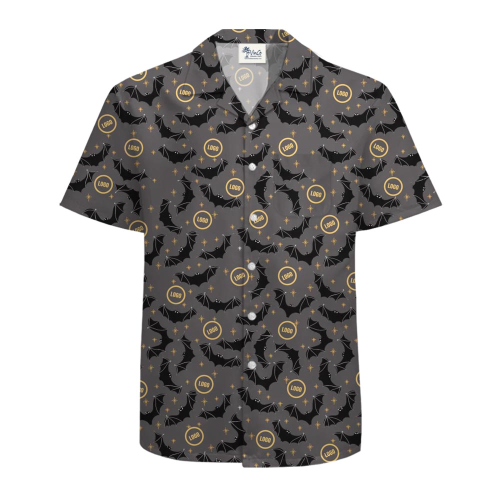 [Live Preview] Custom Logo Halloween Hawaiian Shirt
