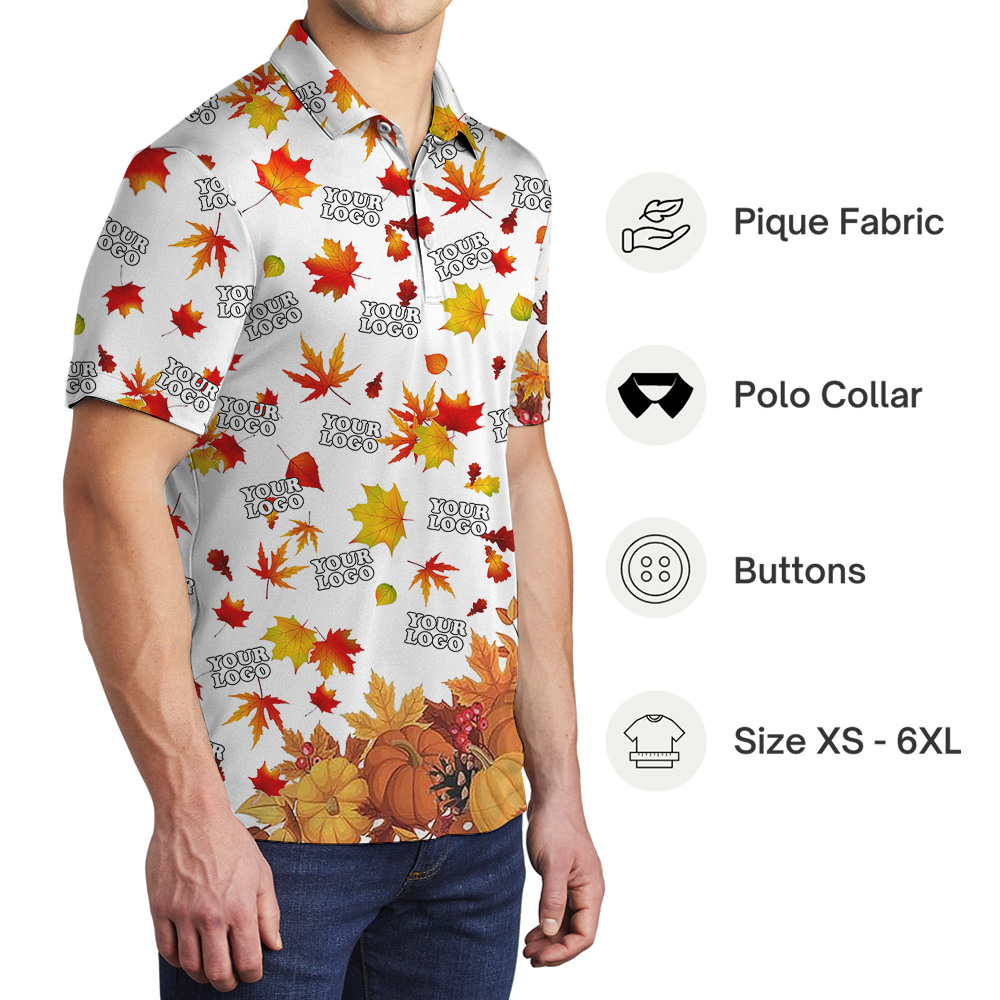 Custom Logo Thanksgiving Harvest Theme Polo Shirt