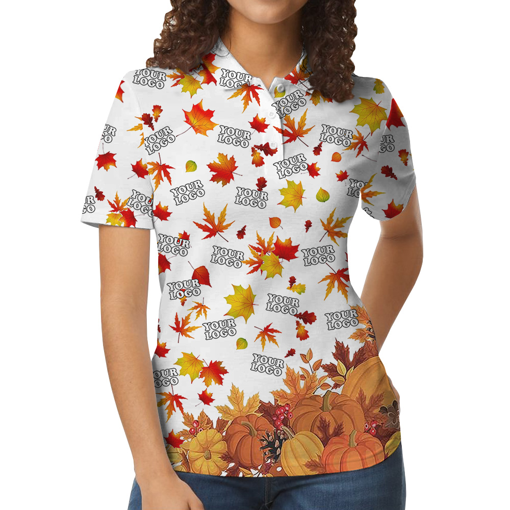 Custom Logo Thanksgiving Harvest Theme Polo Shirt