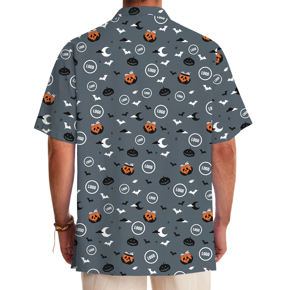 Spooky Custom Logo Halloween Night Hawaiian Shirt
