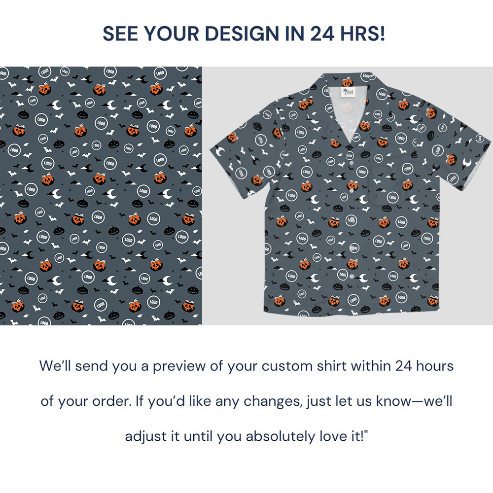 Spooky Custom Logo Halloween Night Hawaiian Shirt