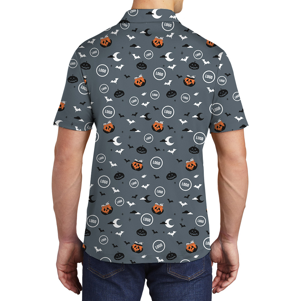 Cool Halloween Night Custom Logo Polo Shirt