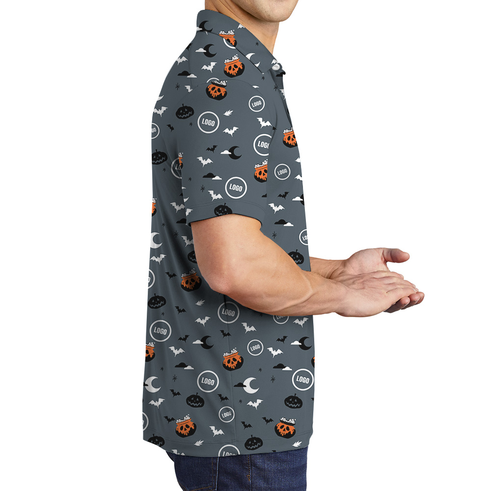 Cool Halloween Night Custom Logo Polo Shirt