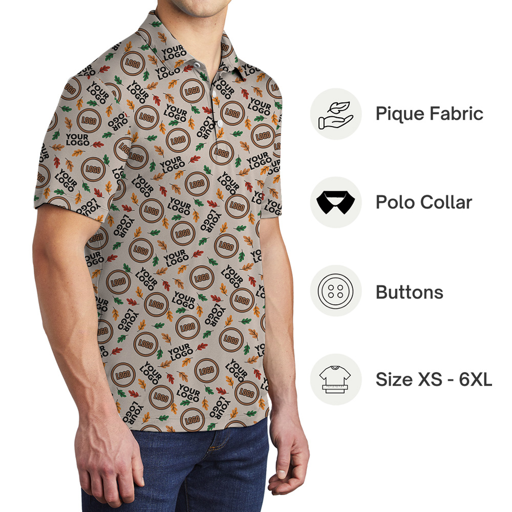 Multi Custom Logo Polo Shirt for Thanksgiving