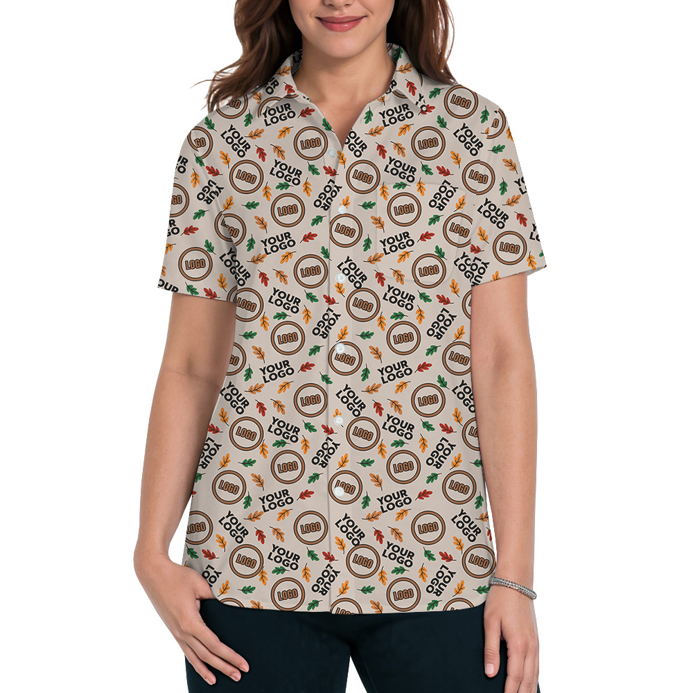 Multi Custom Logo Thanksgiving Hawaiian Shirt