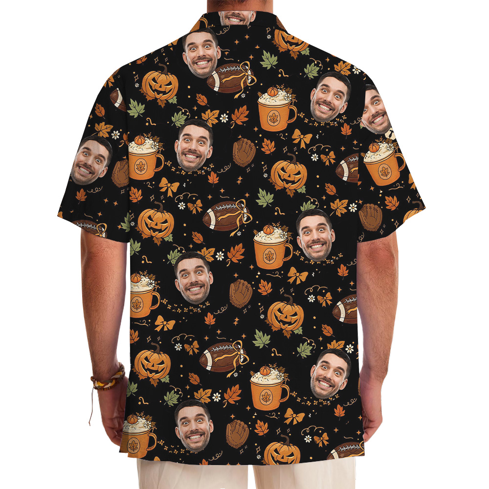 Halloween Custom Face Football Hawaiian Shirt