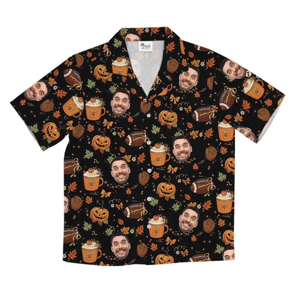 Halloween Custom Face Football Hawaiian Shirt