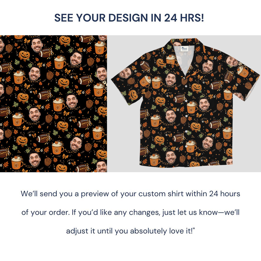 Halloween Custom Face Football Hawaiian Shirt