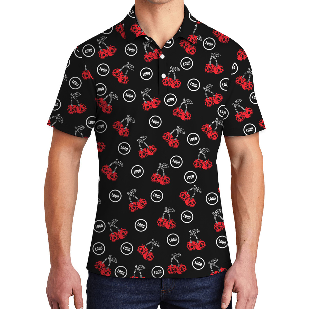 Custom Logo Scary Cherry Polo Shirt - variant image 1