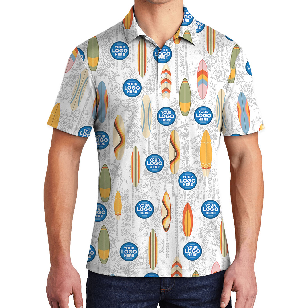 Beach Surfboard Custom Logo Polo Shirt - variant image 1