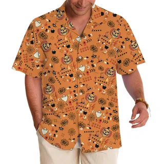 Hawaiian Shirt With Halloween Theme