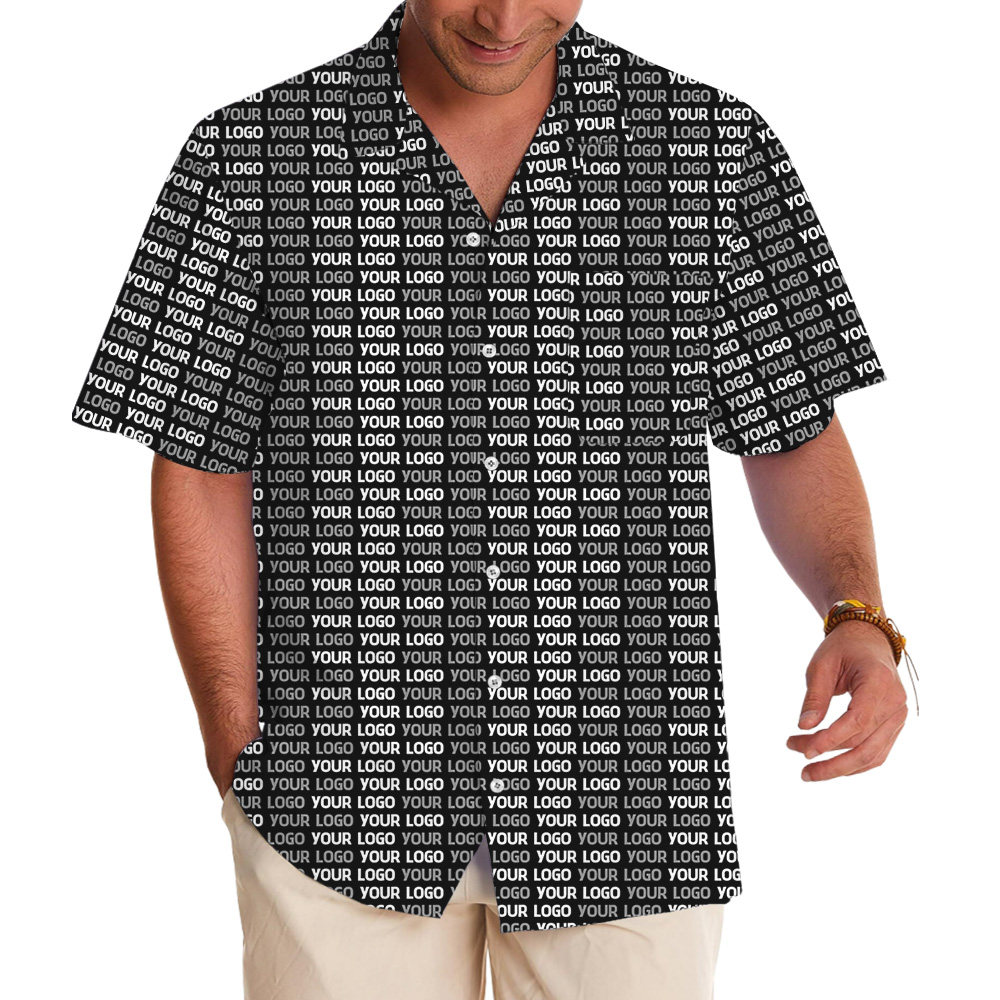 All-Over Custom Logo Hawaiian Shirt - variant image 1