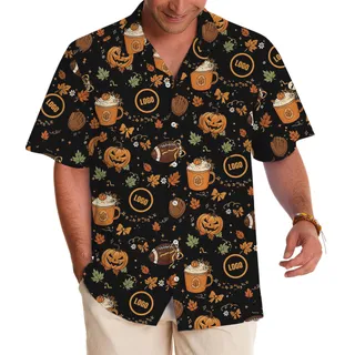 Football Halloween Custom Logo Hawaiian Shirt