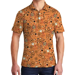Custom Logo Halloween Small Icons Polo Shirt