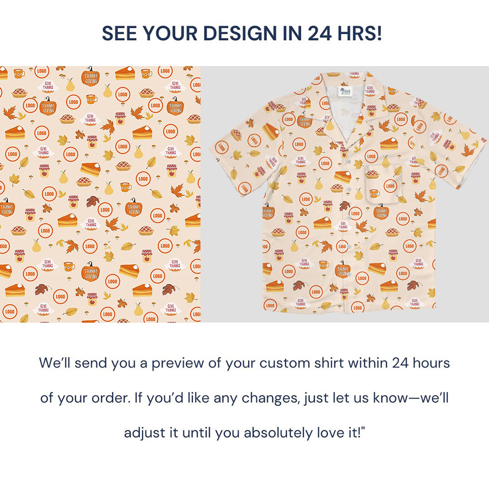 Custom Logo Hawaiian Shirt For Thanksgiving