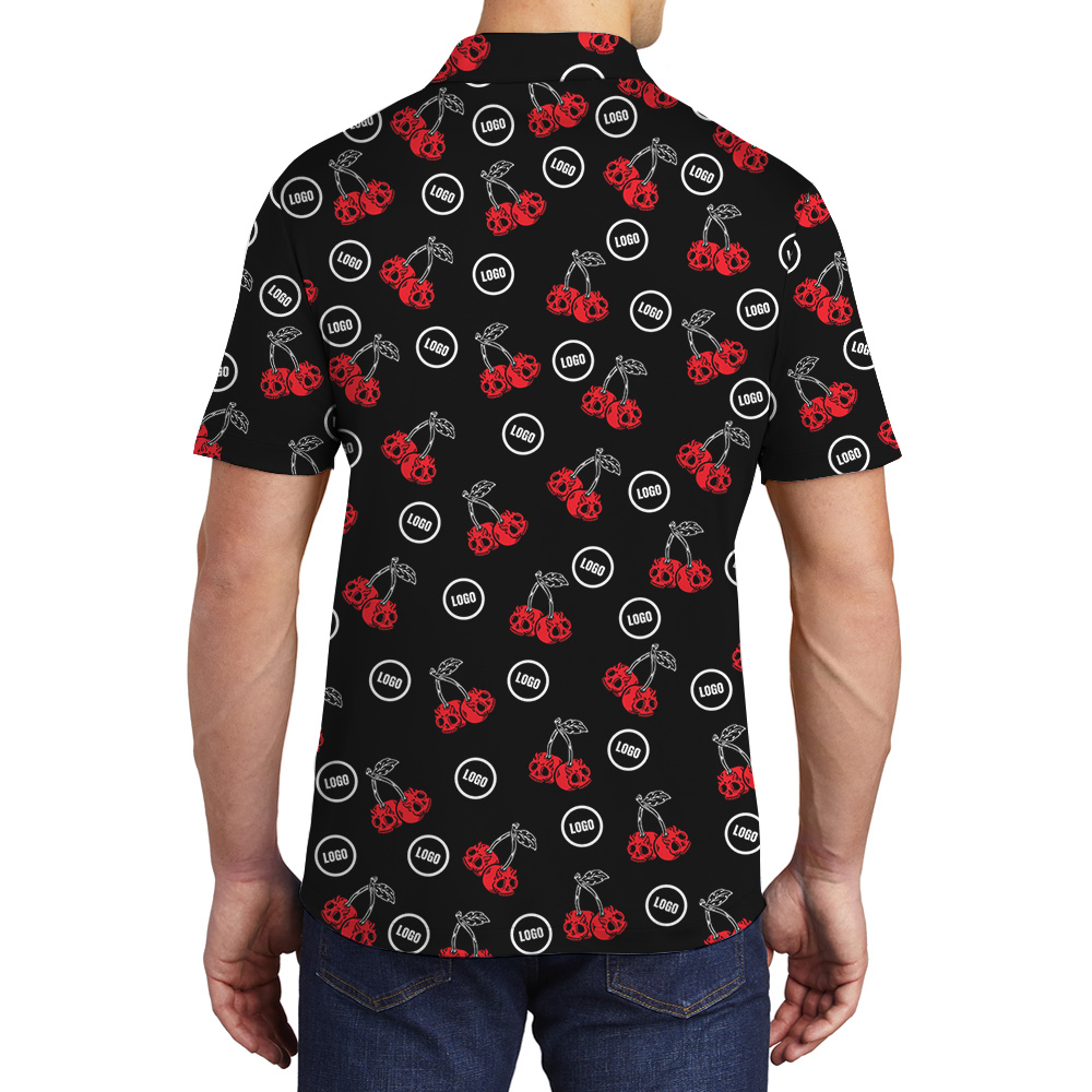 Custom Logo Scary Cherry Polo Shirt