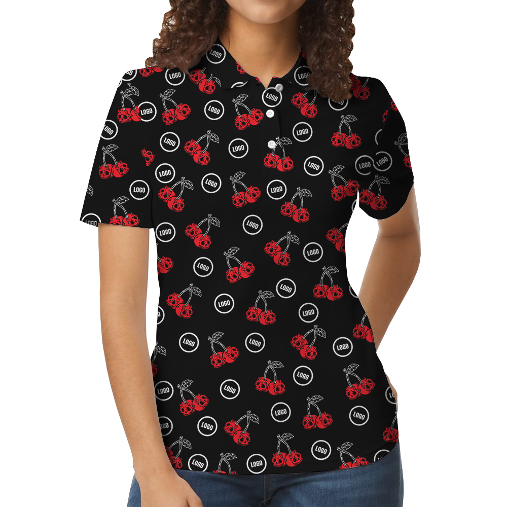 Custom Logo Scary Cherry Polo Shirt