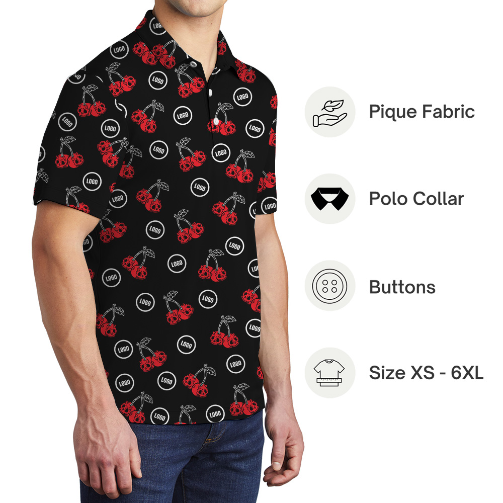 Custom Logo Scary Cherry Polo Shirt