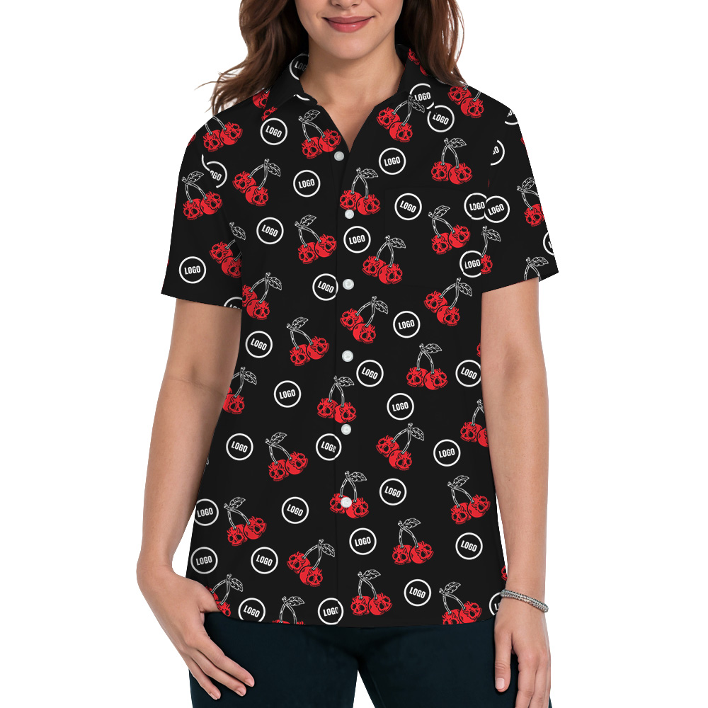 Scary Cherry Custom Logo Hawaiian Shirt