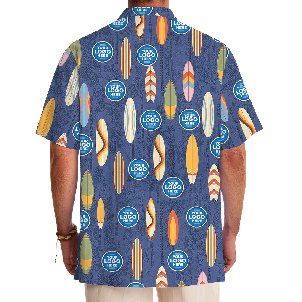 Custom Logo Ocean Breeze Surf Hawaiian Shirt