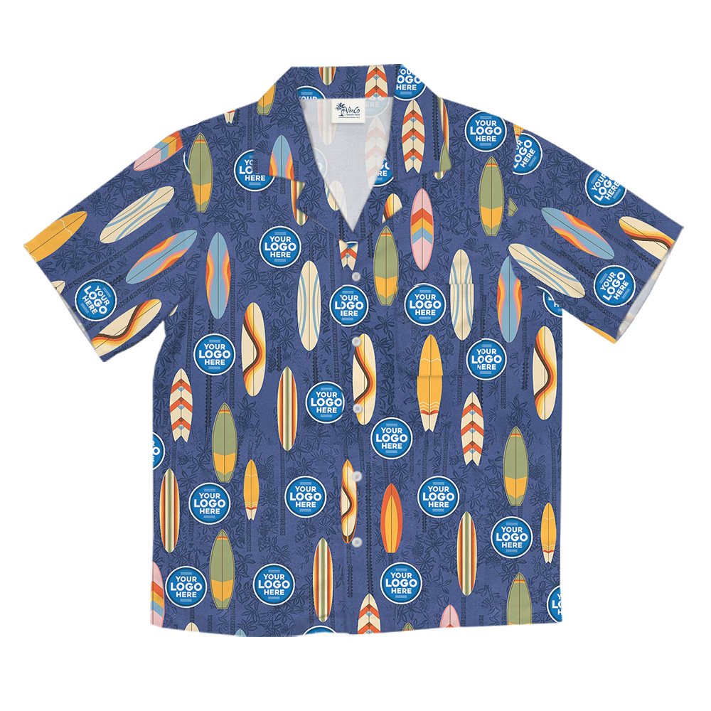 Custom Logo Ocean Breeze Surf Hawaiian Shirt