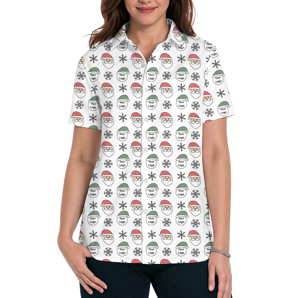 Winter Christmas Seamless Custom Logo Hawaiian Shirt