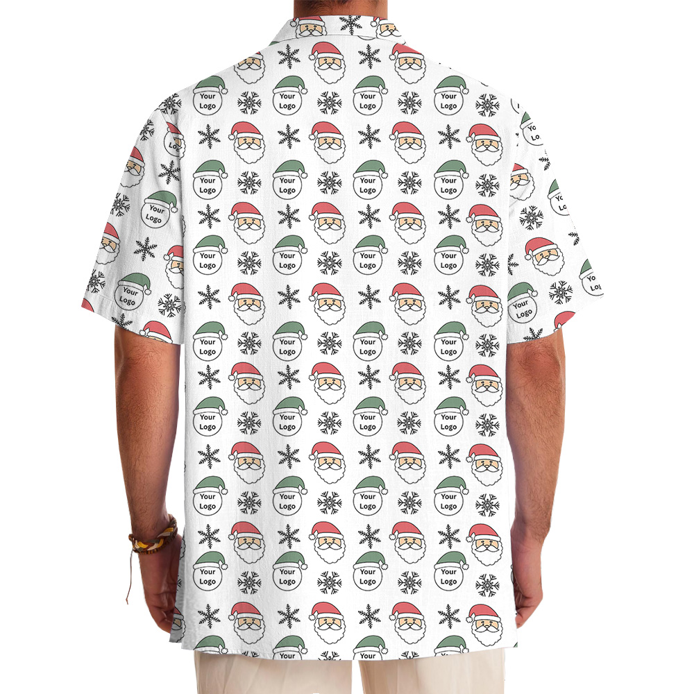 Winter Christmas Seamless Custom Logo Hawaiian Shirt
