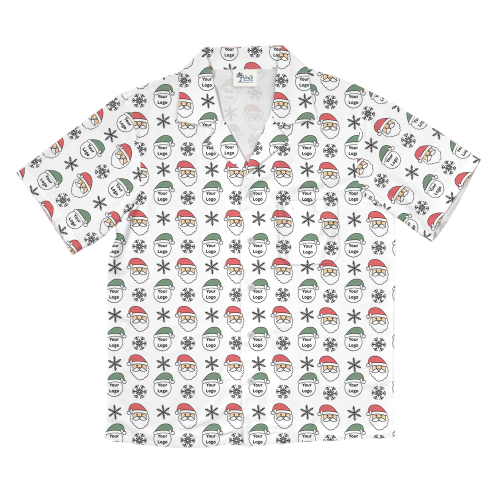 Winter Christmas Seamless Custom Logo Hawaiian Shirt