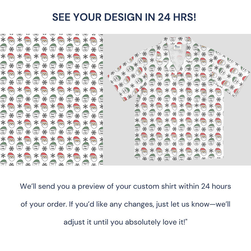Winter Christmas Seamless Custom Logo Hawaiian Shirt