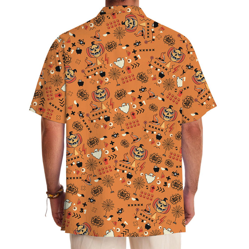 Hawaiian Shirt With Halloween Theme