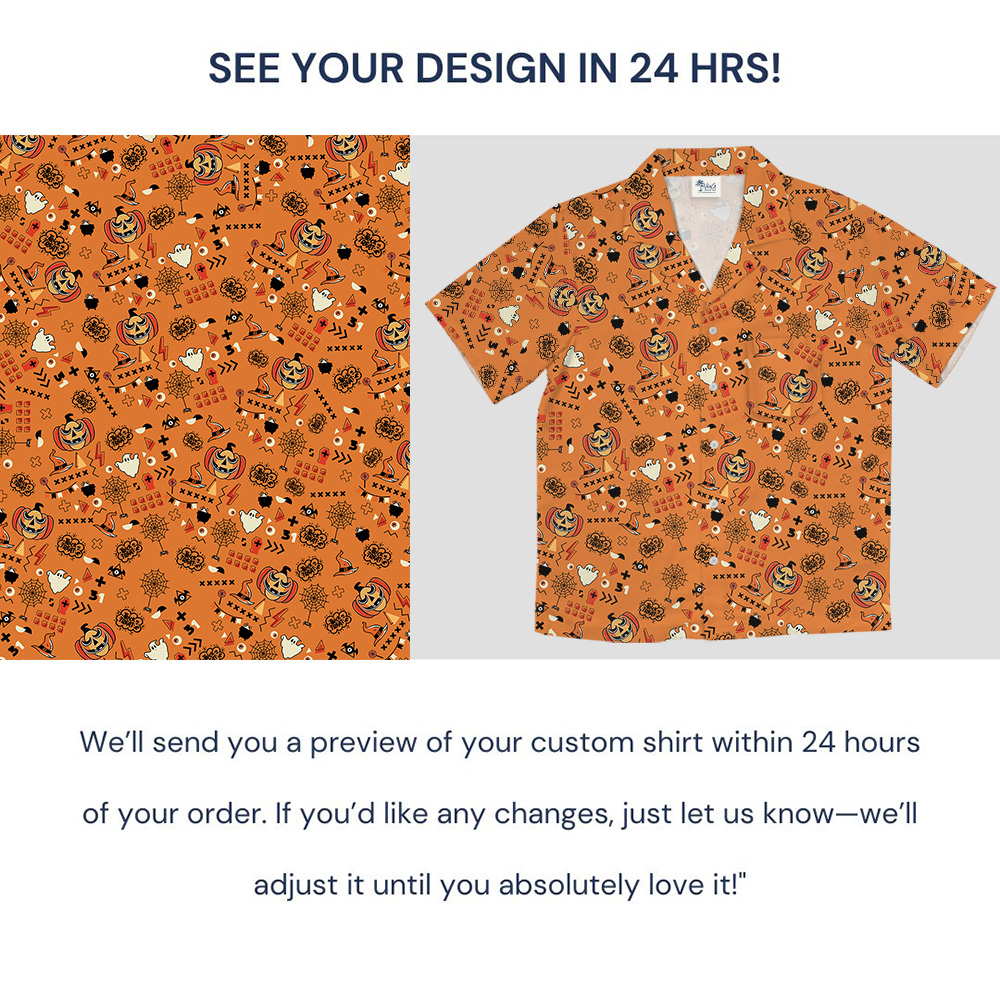 Hawaiian Shirt With Halloween Theme