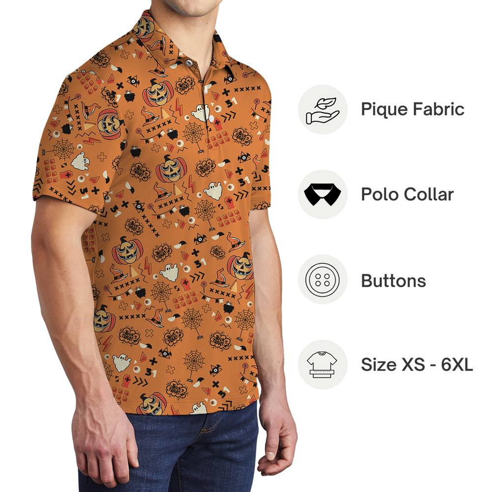 Halloween Small Icons Polo Shirt