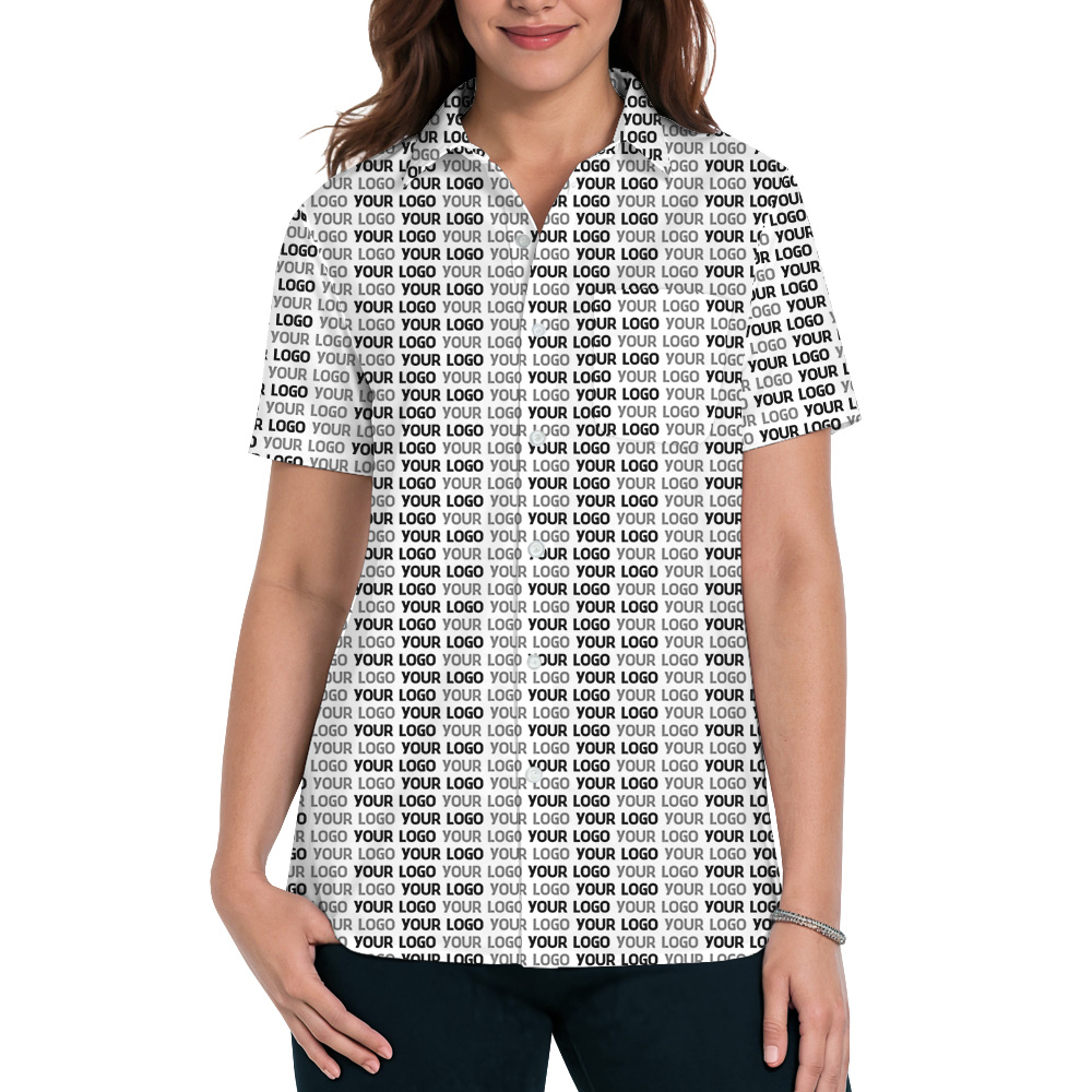 Hawaiian Shirt Monochrome Full Custom Logo