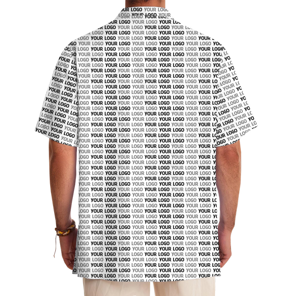 Hawaiian Shirt Monochrome Full Custom Logo