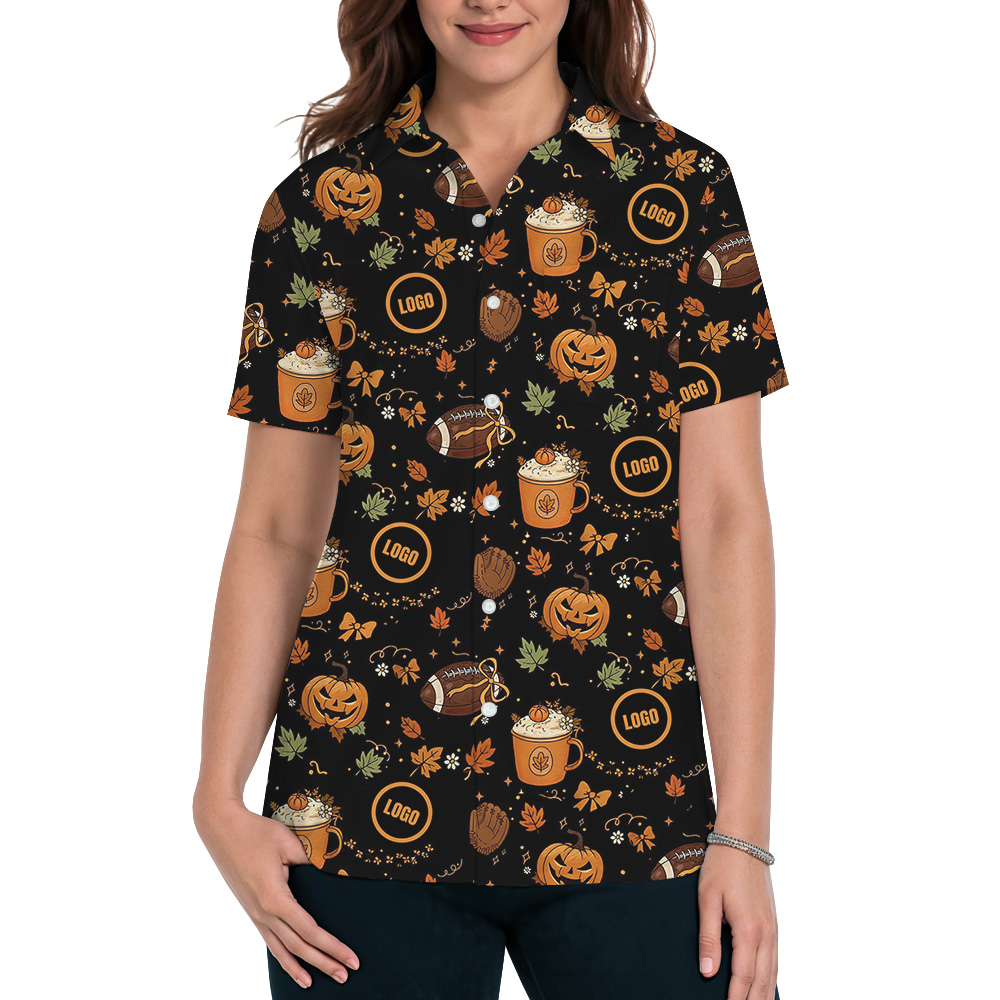 Football Halloween Custom Logo Hawaiian Shirt