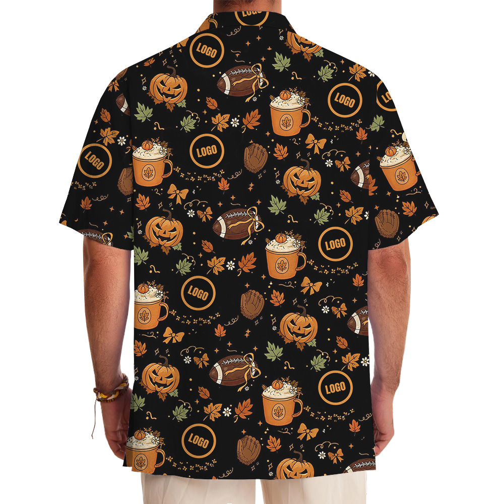 Football Halloween Custom Logo Hawaiian Shirt